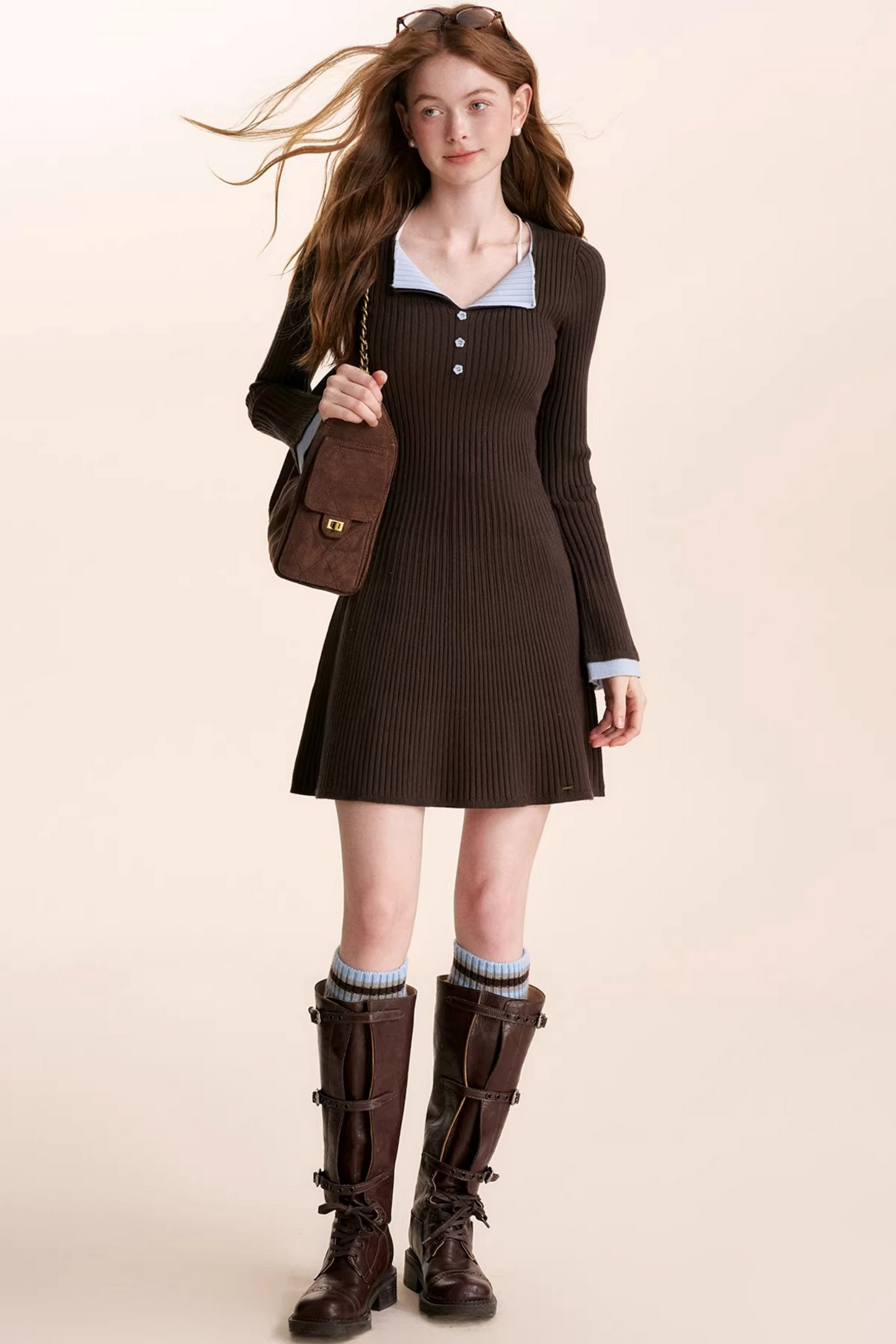 Romantic French Knitted Dress