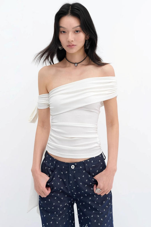 One-Shoulder Tencel Top