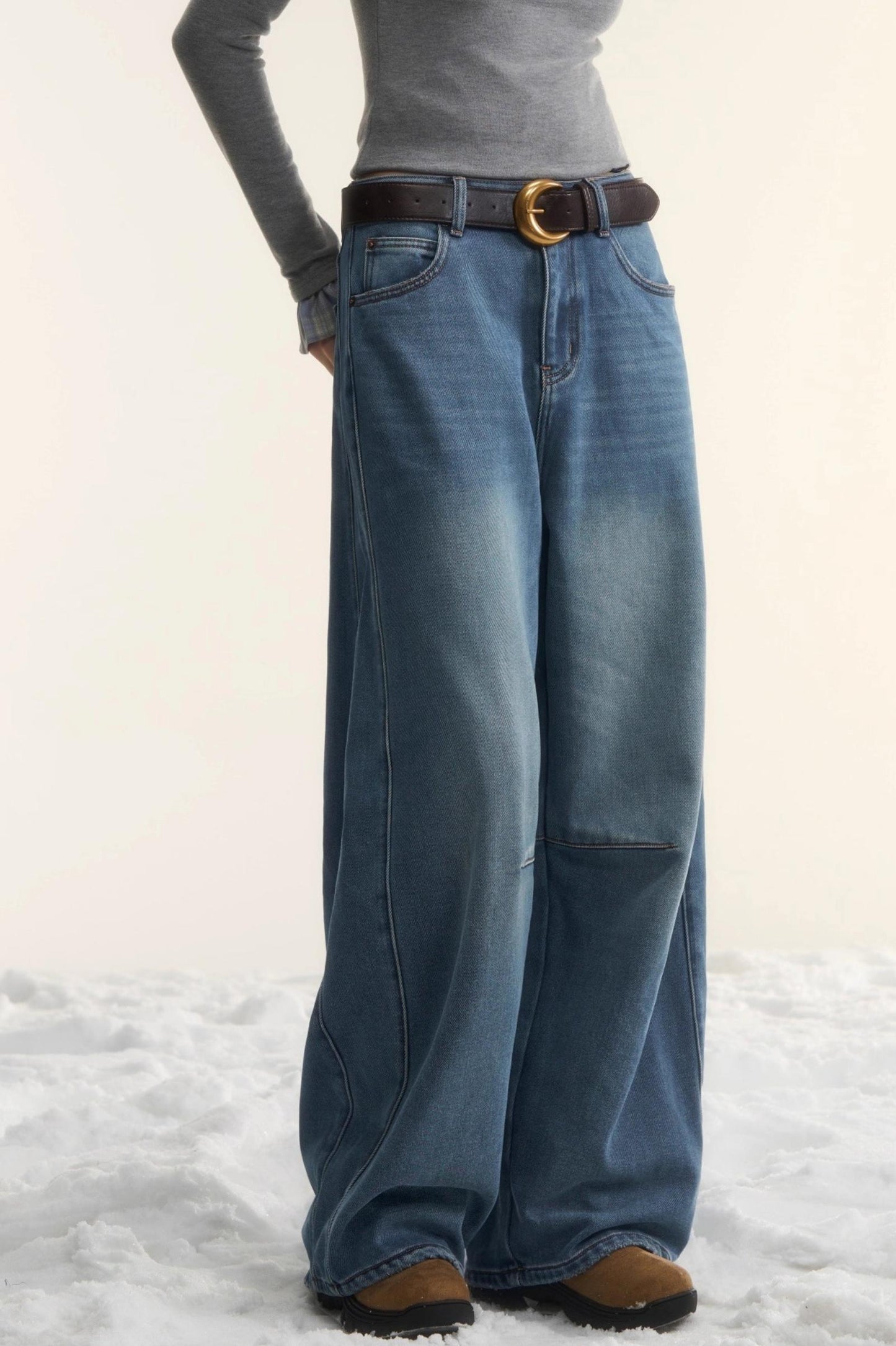 Blue Fleece-Lined Scimitar Pants