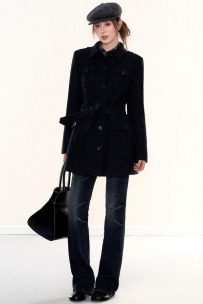 Plaid Waist-Cinching Shirt