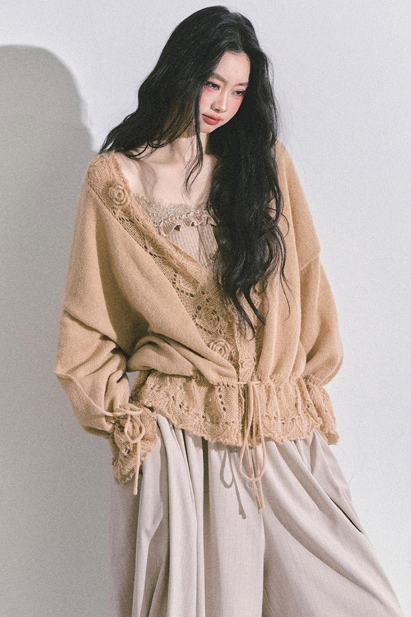 Korean Knit Cardigan & Top Set-Up