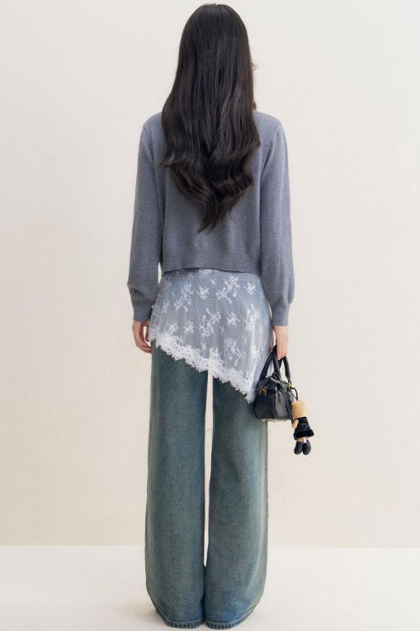 Lazy Cat Leg Jeans Set-Up