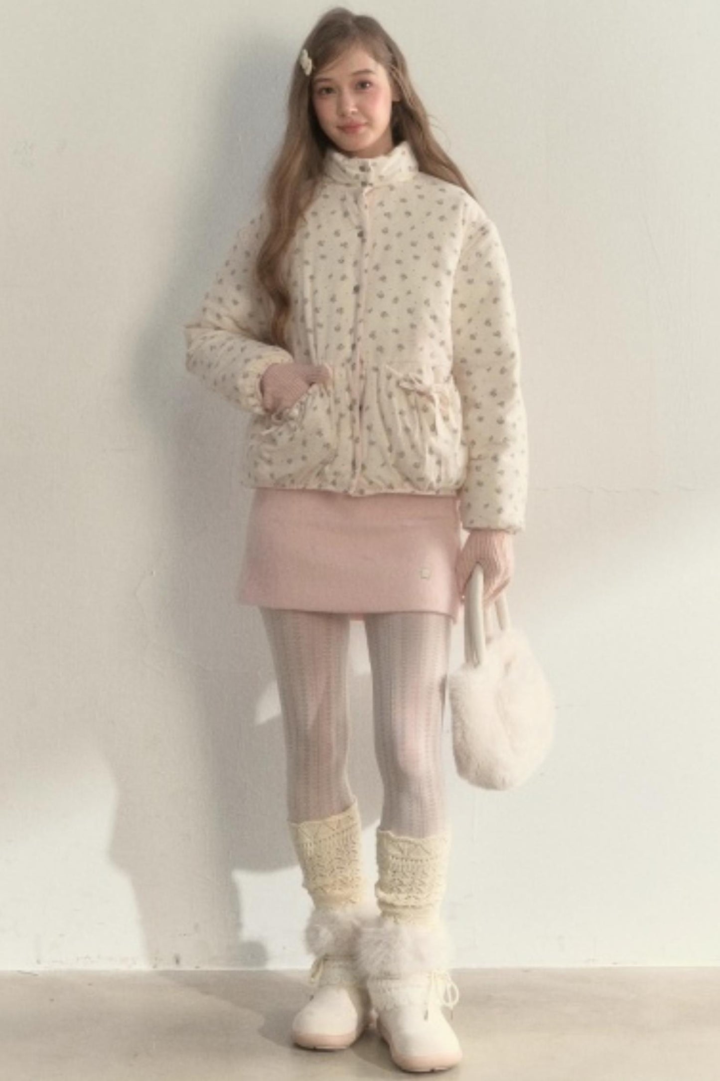 Corduroy Floral Reversible Jacket Set-Up