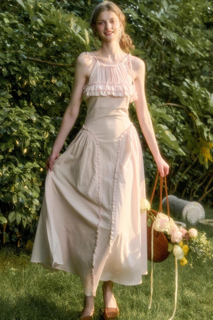 Rose Sea Halterneck Long Skirt