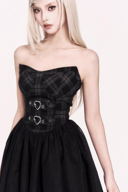 Halloween Irregular Mesh Dress Coat Set-Up