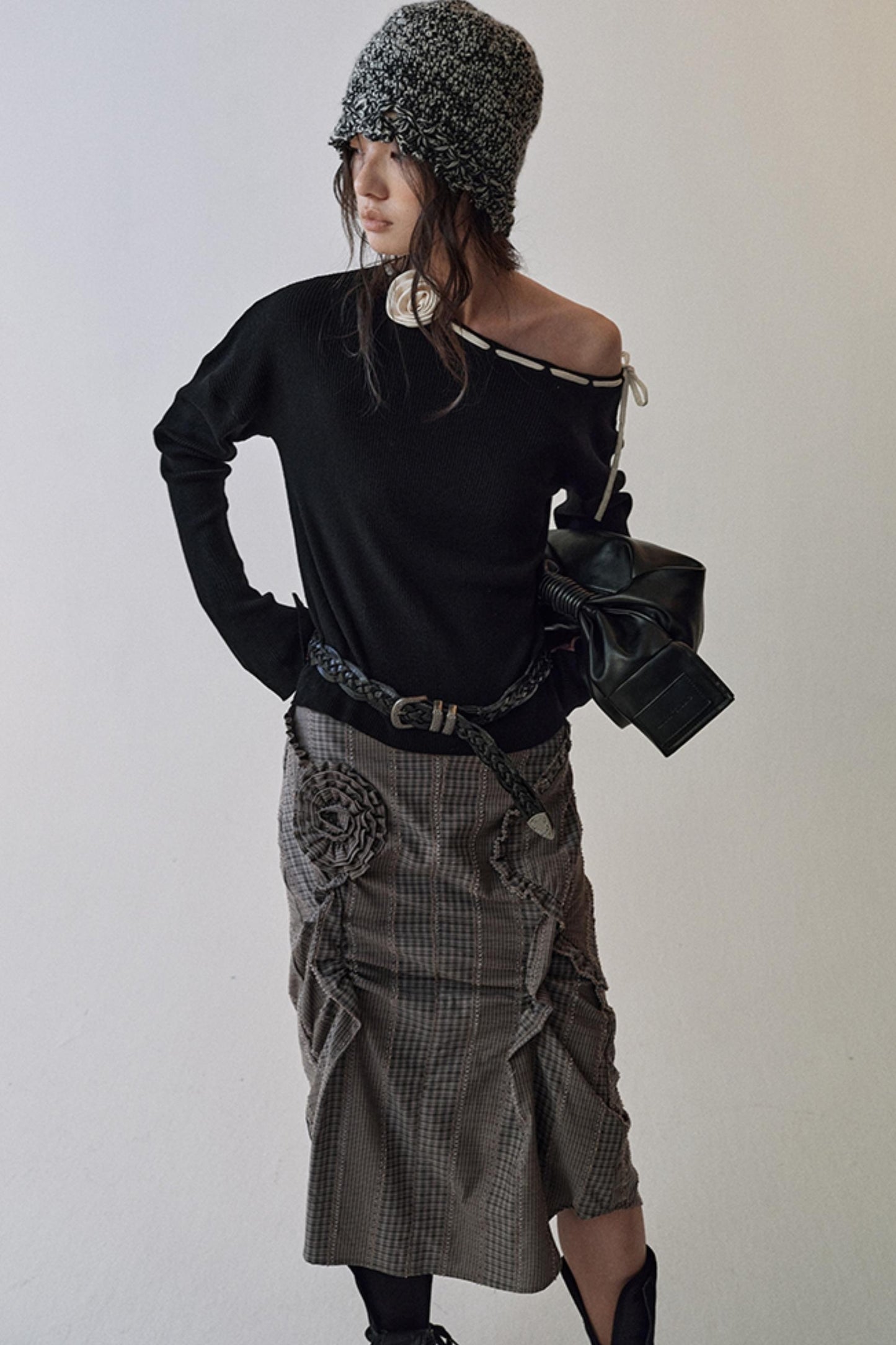 Rose Flower Knitted Top