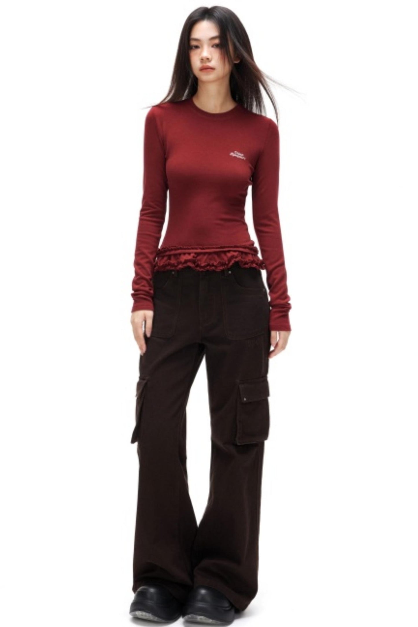 Retro Embroidered Rivet Pants