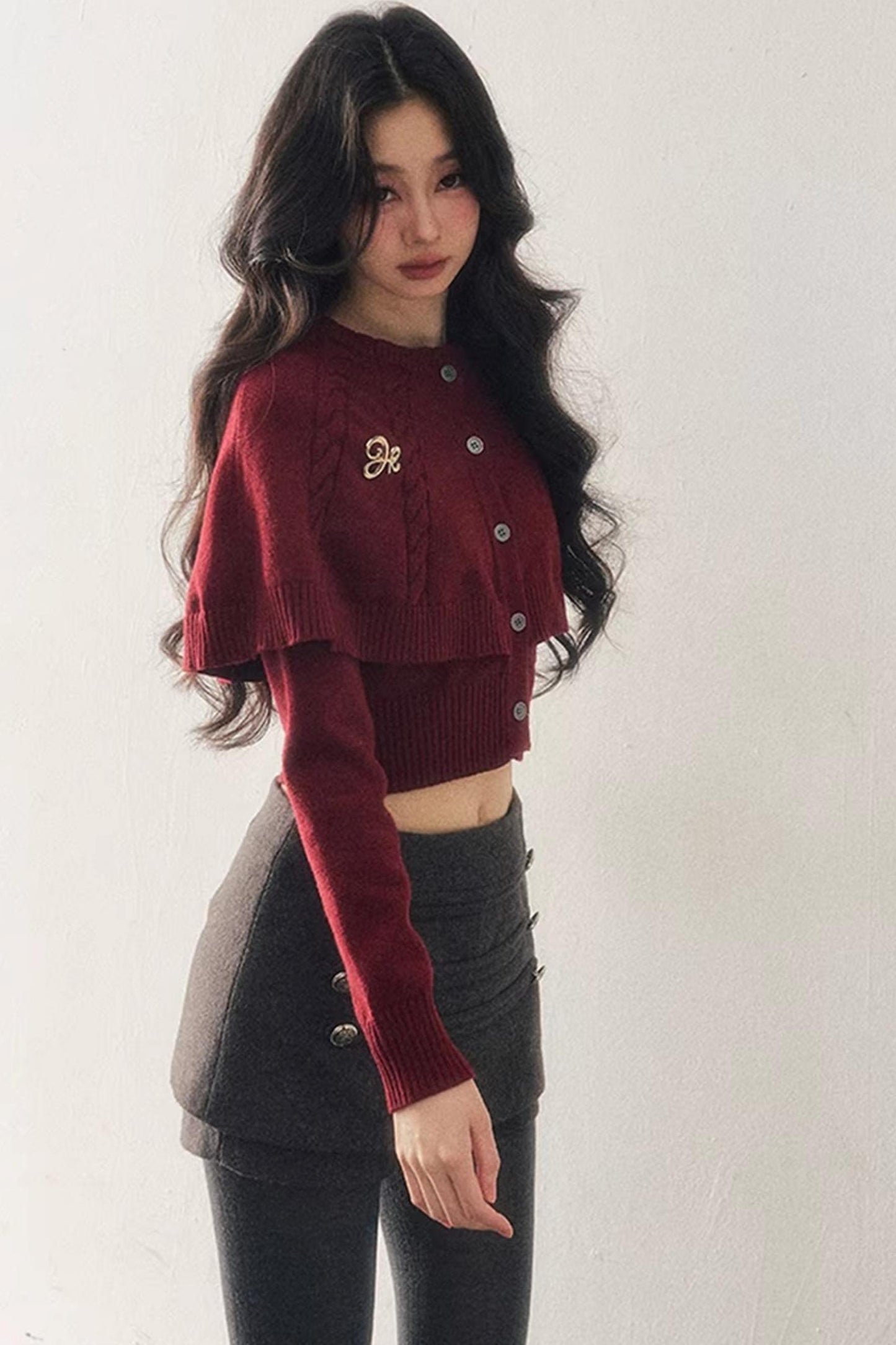 Cable Knit Cape Sweater