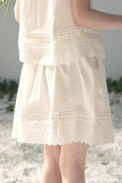Moonlight Lace Top Two-Piece Set-Up