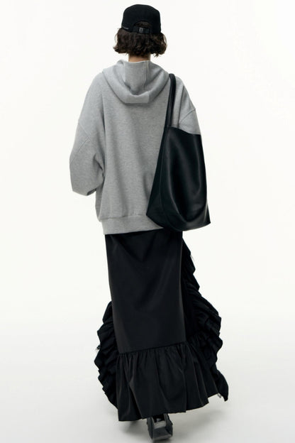 Tea Layer Hooded Cardigan Coat