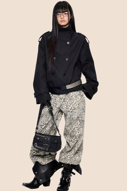 Double-Breasted Retro Trench Coat