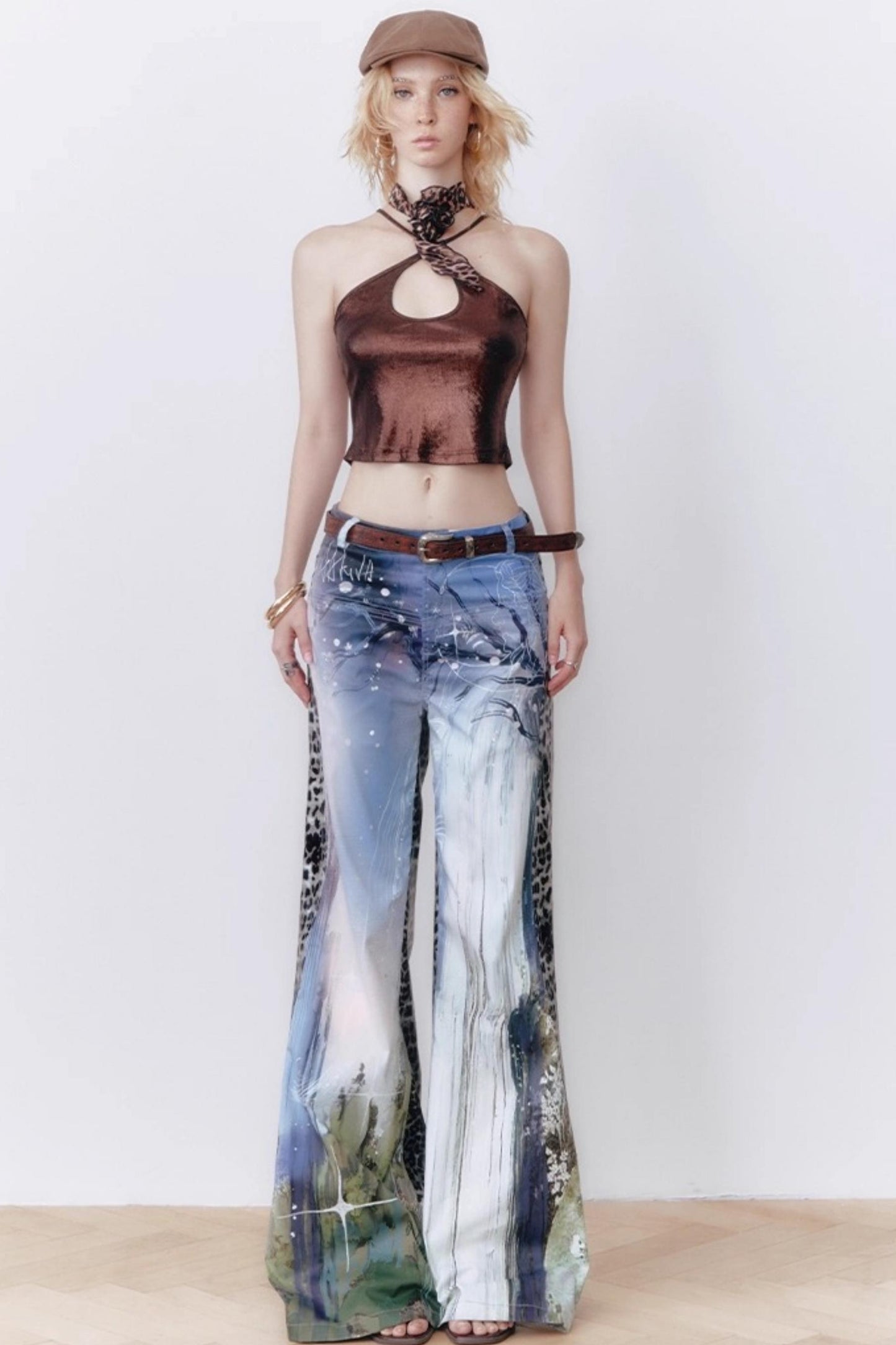 Leopard Waterfall Pants