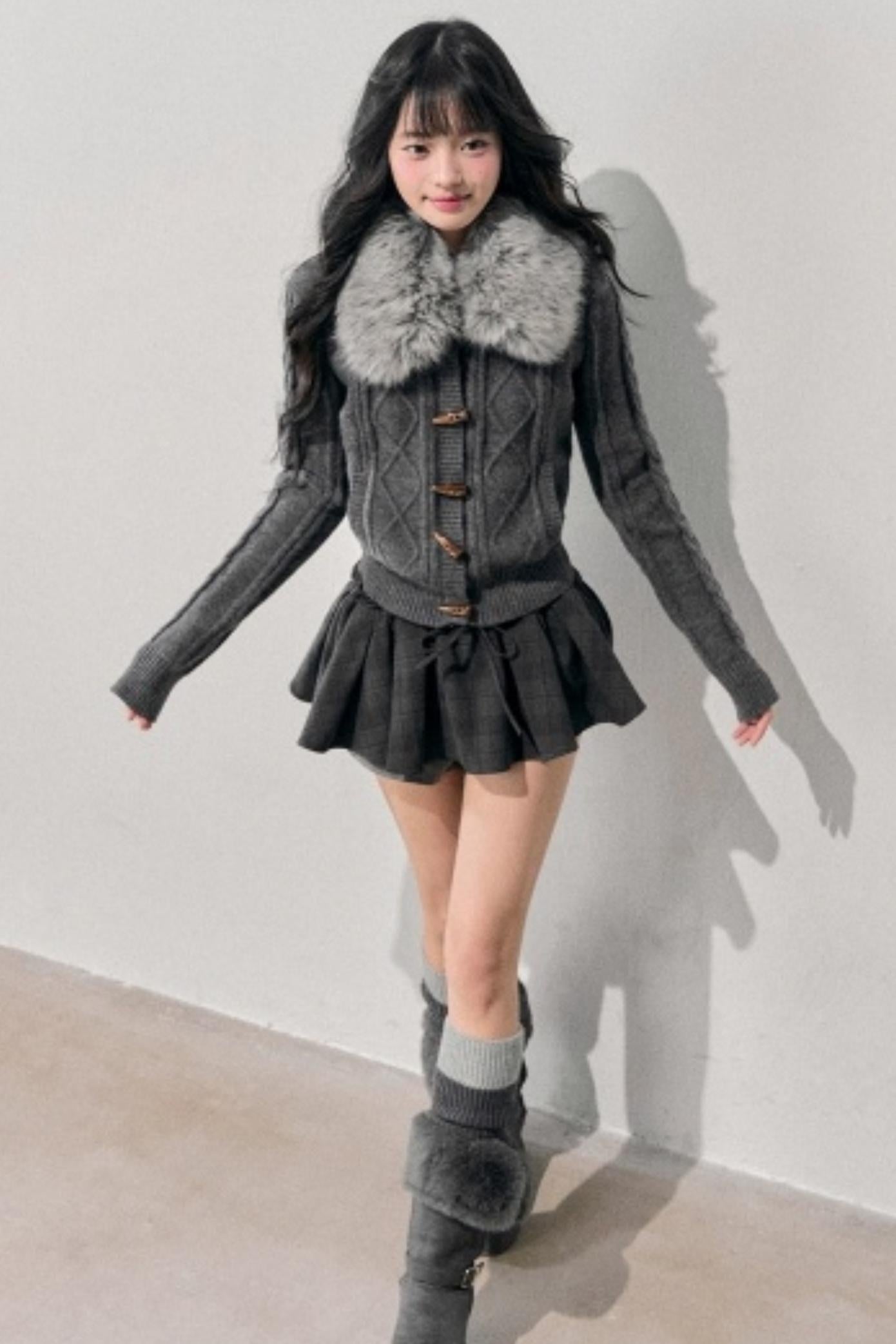 Knit Horn Button Cardigan