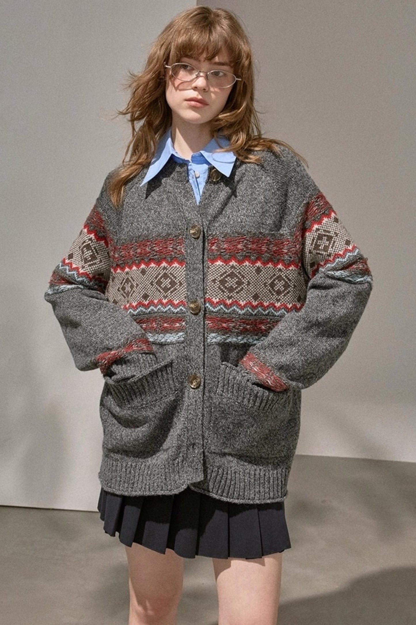 Atmospheric V-Neck Knitted Cardigan