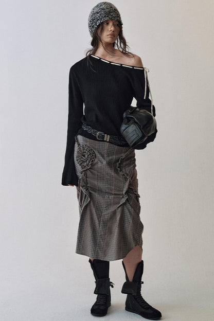 Rose Flower Knitted Top