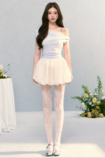 Summer Embroidered Lace Bloomer Skirt