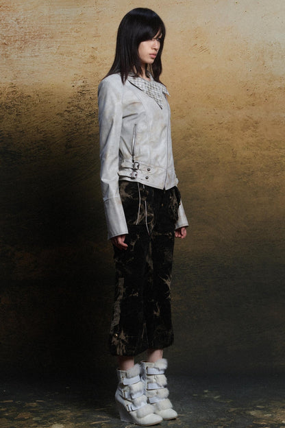 Short Length Vintage Leather Jacket