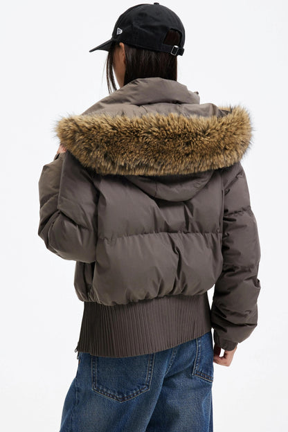 Hooded Fur Collar Down Jacket