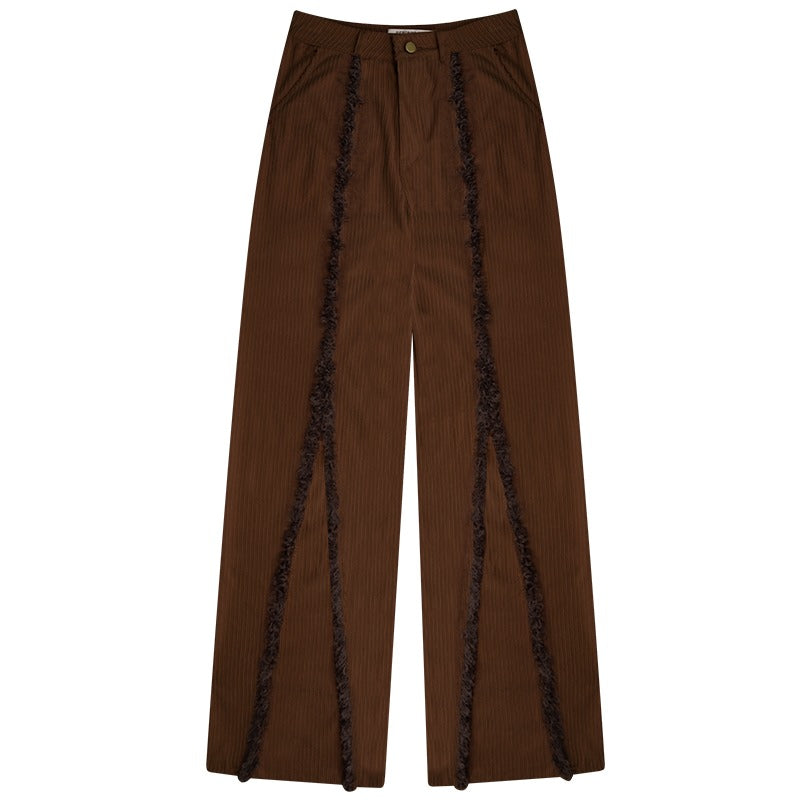 American retro high-waisted slim pants