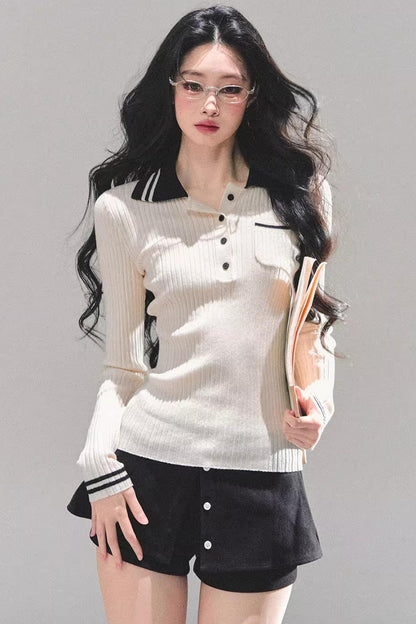 American Knit Polo Sweater