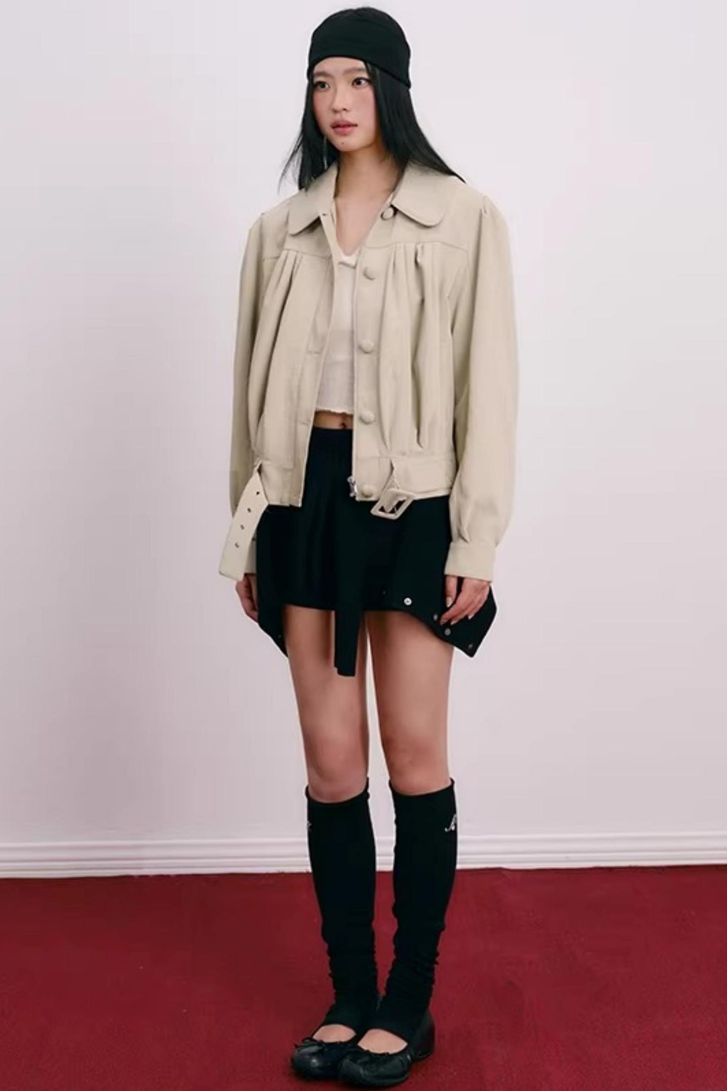 Color-Blocked Velvet Knit Cardigan