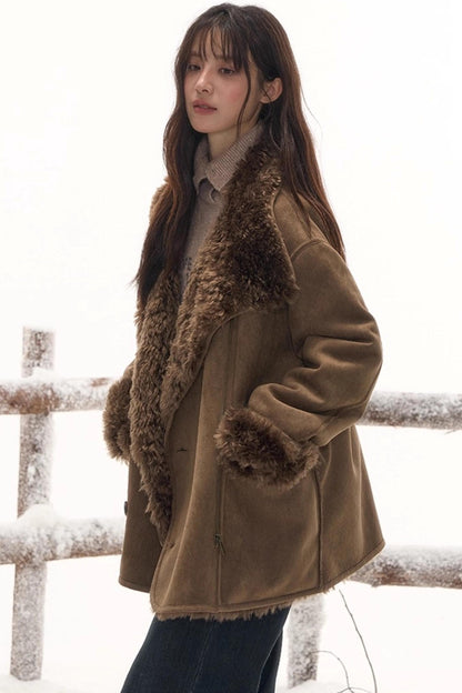 Reversible Leather Fur Coat