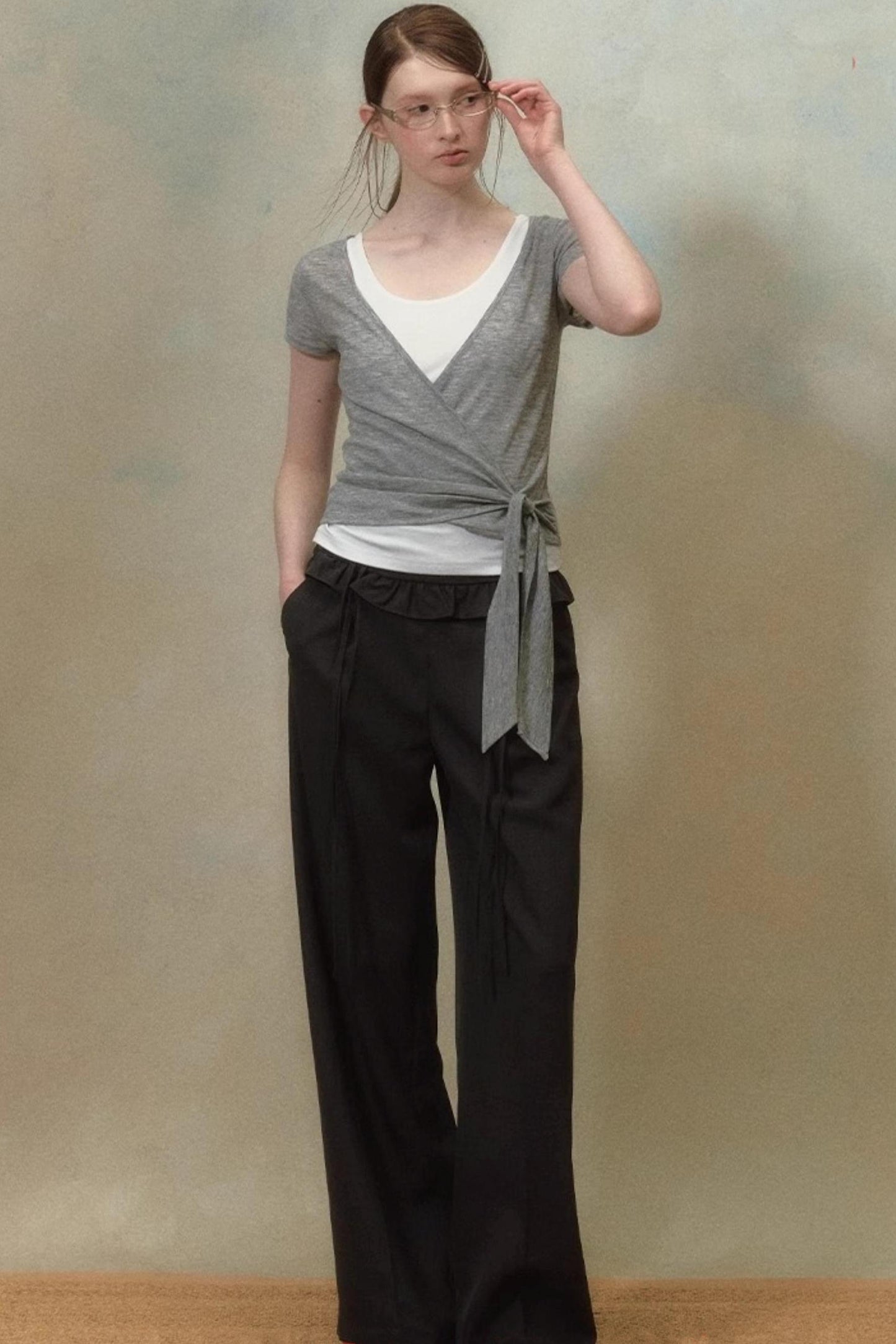 Summer Ruffle Wide Leg Pants