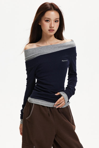 One-Shoulder Knitted Top