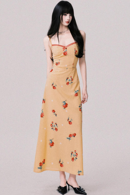 Twilight Floral Halter Dress