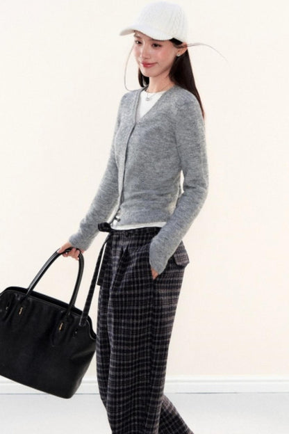 Slim-Fit Knitted Cardigan