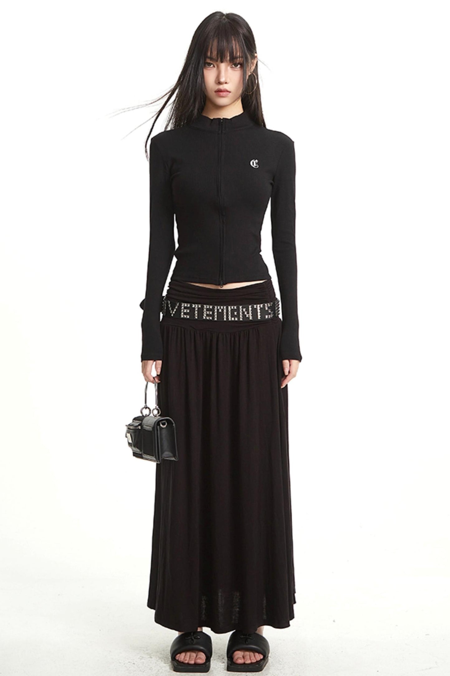 Sporty Slim Fit Zipper Top