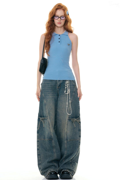 Denim Asymmetry Fit Pants