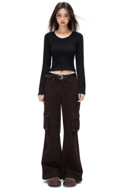 Retro Embroidered Rivet Pants