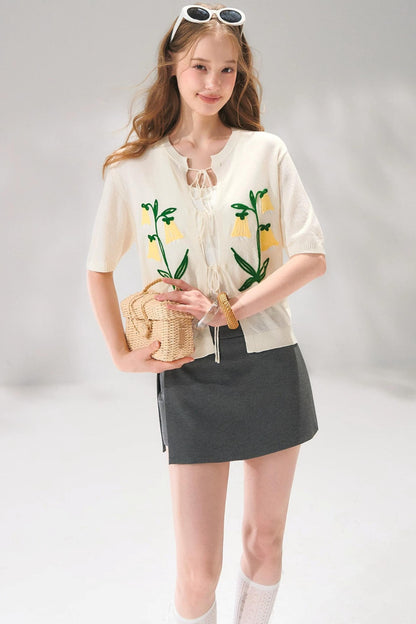 Intellectual Side-Slit Skirt