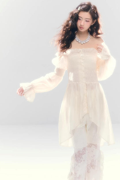 Misty French Ruched Dress