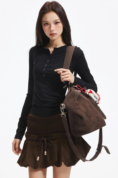 Pleated Lyocell Knitted Top