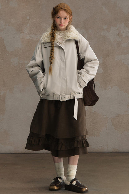 Time Traveler Fur Collar Jacket