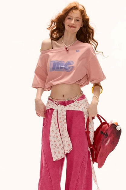 Casual Shoulder Cutout Tee