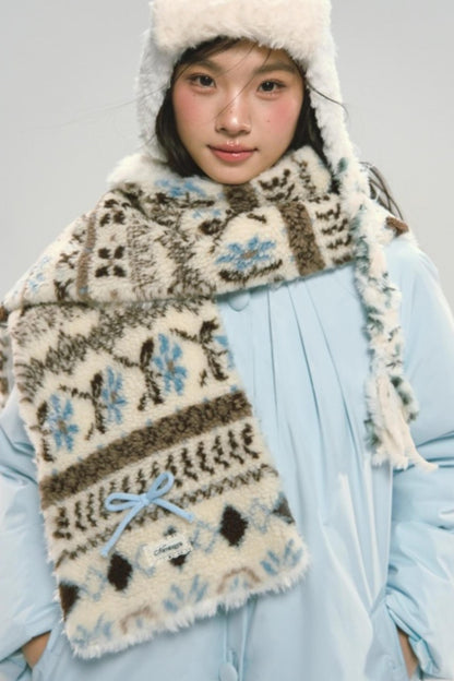 Fair Isle Plush Scarf