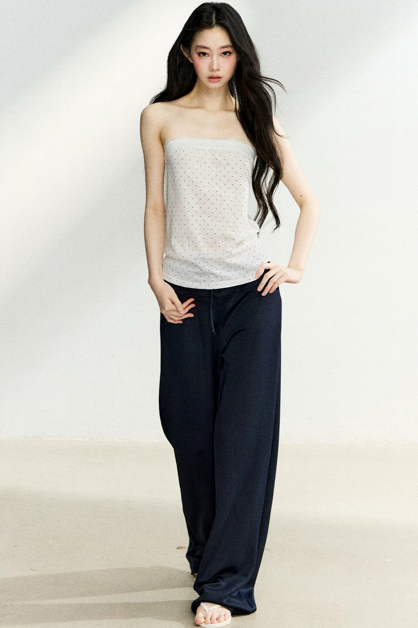 Polka Dot Tube Cardigan Set-Up