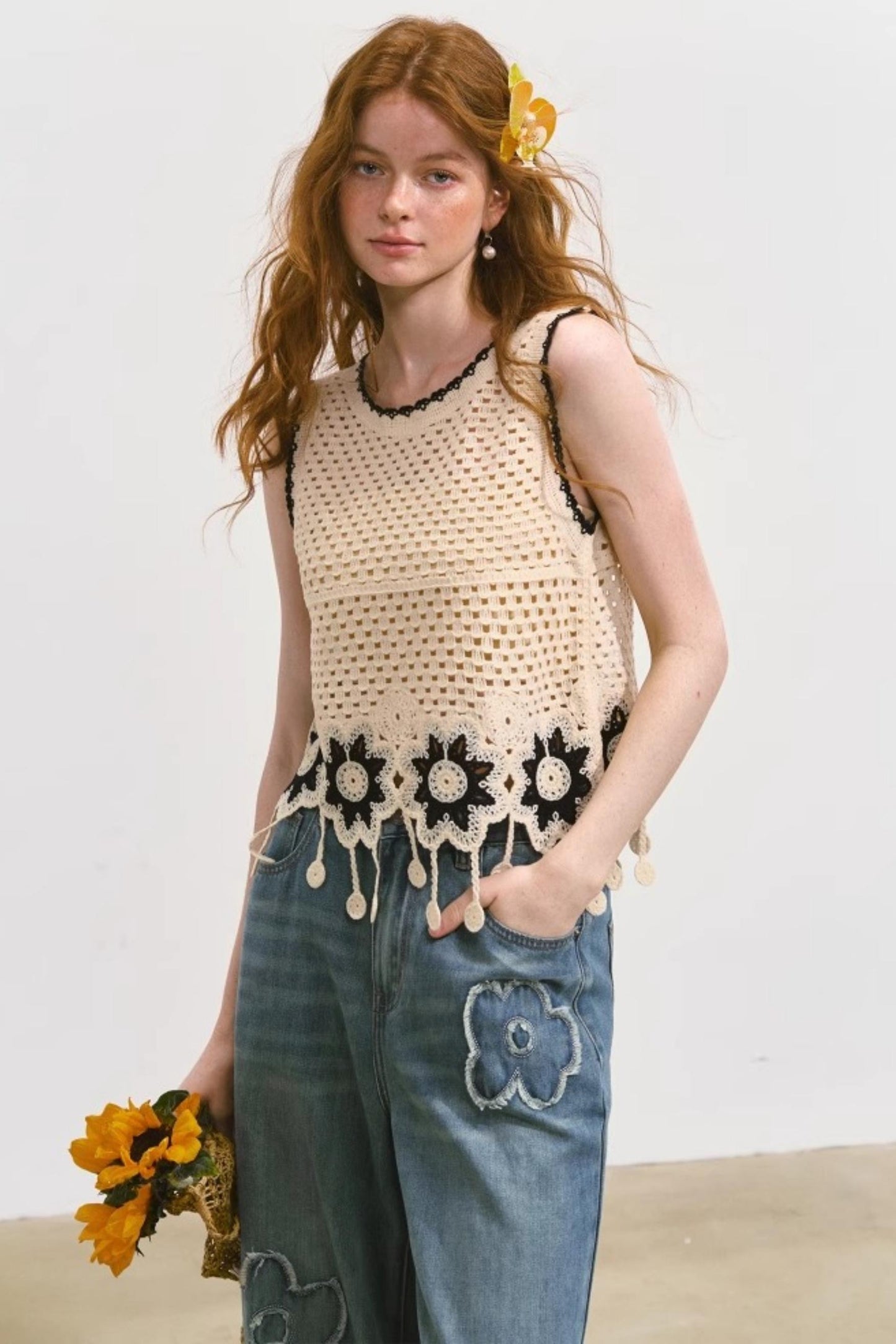 Crochet Tassel Tank Top