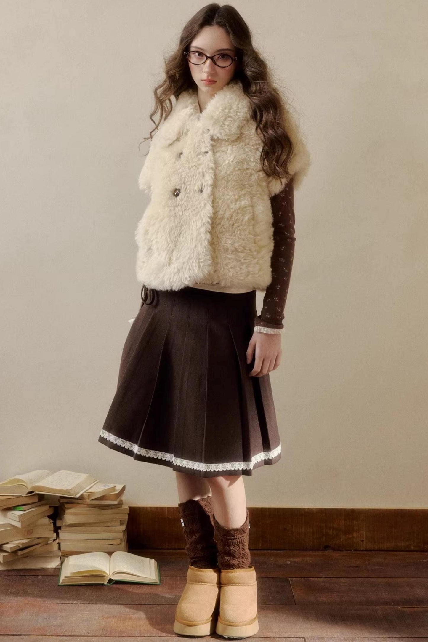 Baby Doll Collar Fur Jacket