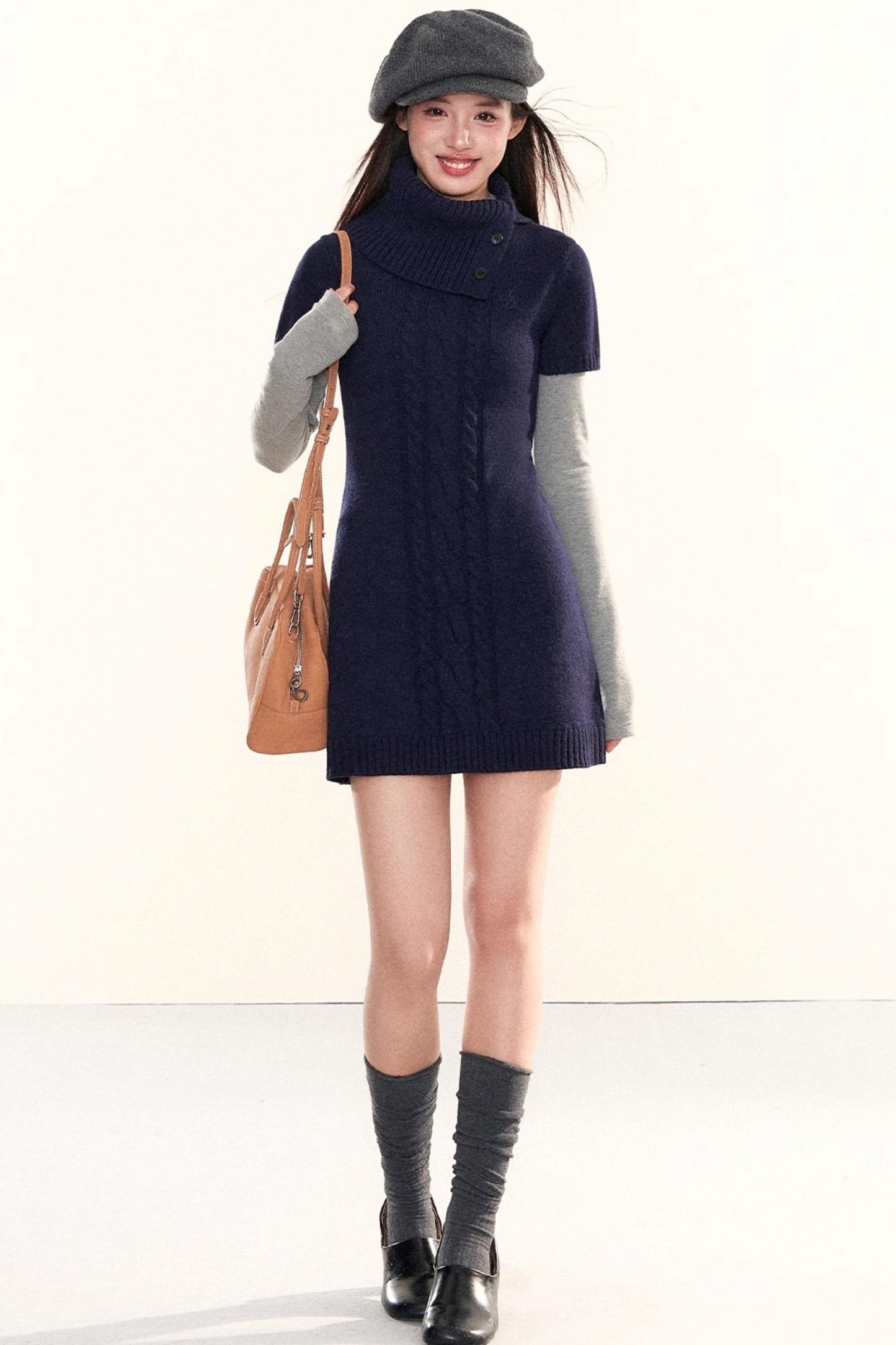 Cable Knit A-Line Dress