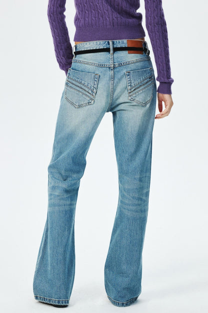 Narrow Suede Cowhide Brown Belt