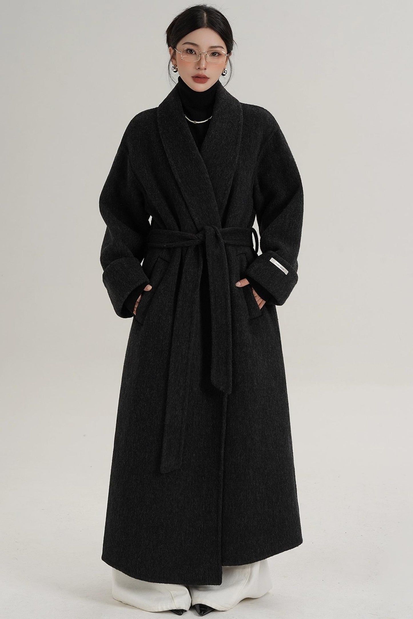 Elegant Wool Lapel Coat