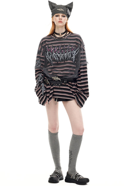 Striped Two Piece T-Shirt Set