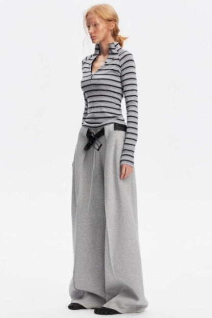 Vintage Striped Slim Knit Top