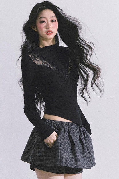 Lace Pure Desire Sexy Knitted T-Shirt