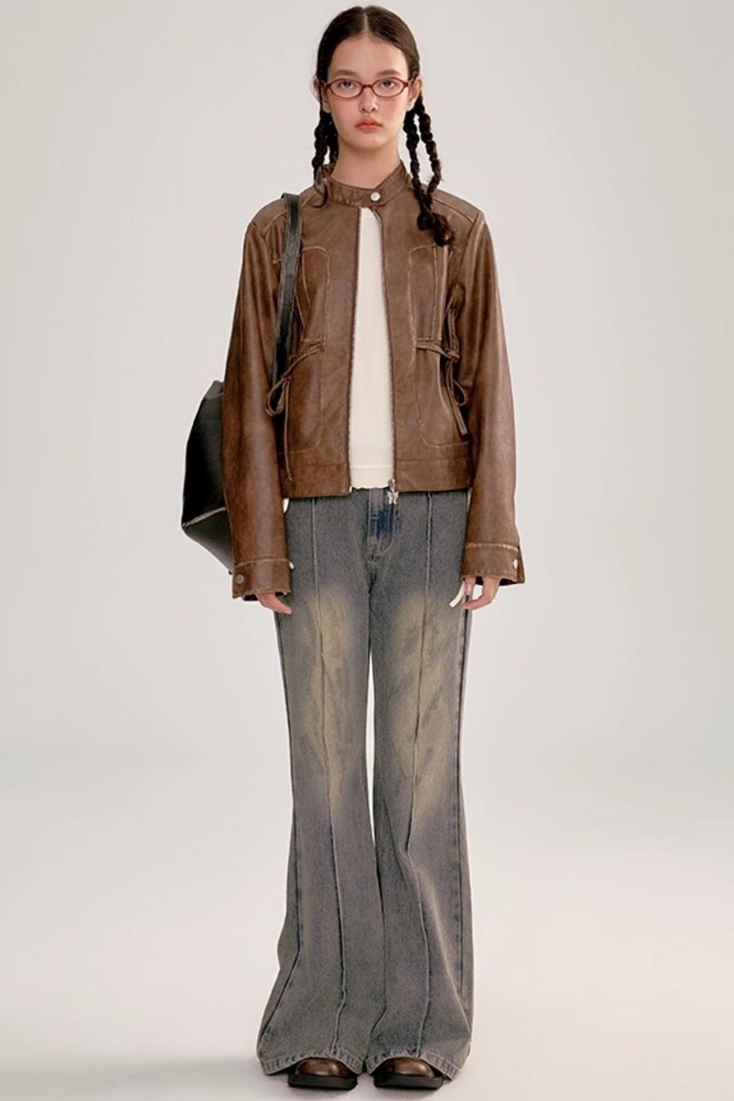 Contrasting Slim Long-Sleeved Top