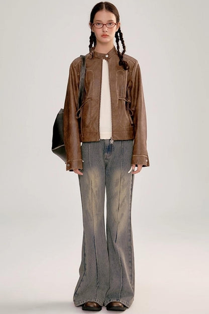 Contrasting Slim Long-Sleeved Top